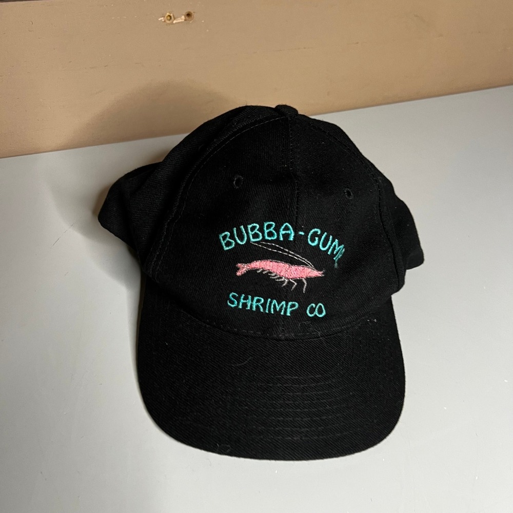 Otto Cap Bubba Gump Shrimp Co Black Snapback Hat Forrest Gump Movie Promo Hat